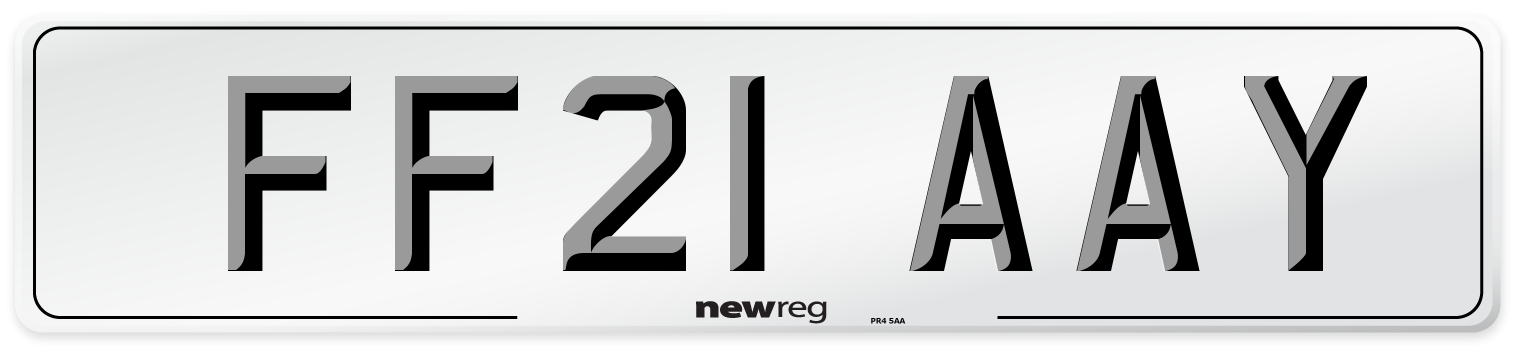 FF21 AAY Number Plate from New Reg